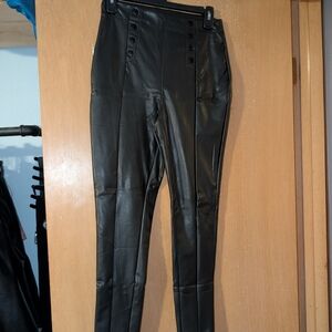 Ci Sono Black Faux Leather Pants